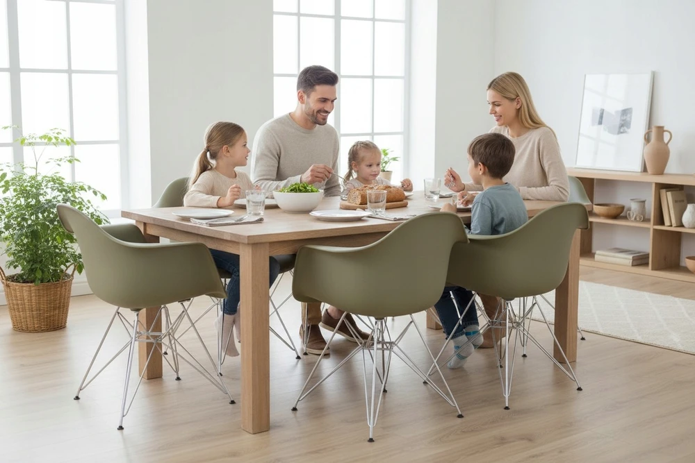 Dankor Design DAR kėdė, pieno pilkas chromas, žavinga palėpė, moderni svetainė, virtuvė, fotelis