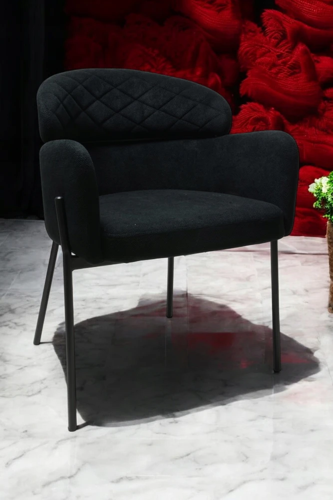 Dankor Design Detroit Juodas Curio fotelis Modernus fotelis Svetainė Virtuvė Loft Glamour HIT