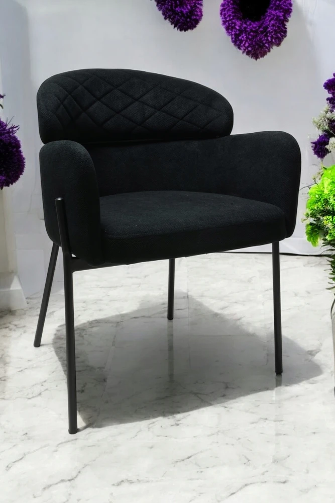 Dankor Design Detroit Juodas Curio fotelis Modernus fotelis Svetainė Virtuvė Loft Glamour HIT