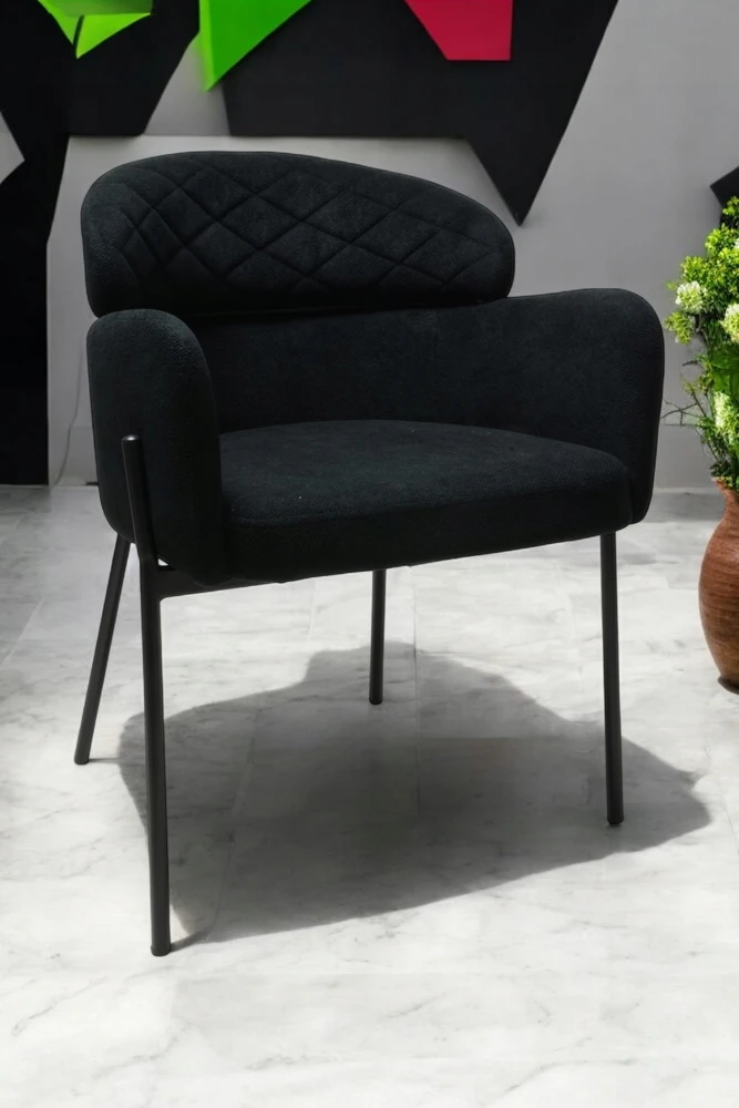 Dankor Design Detroit Juodas Curio fotelis Modernus fotelis Svetainė Virtuvė Loft Glamour HIT