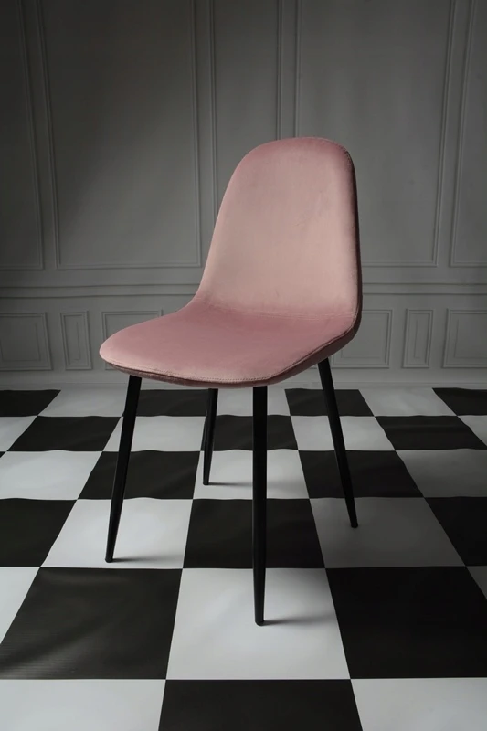Dankor Design dsw veliūrinė kėdė, purvinai rožinė, juoda
