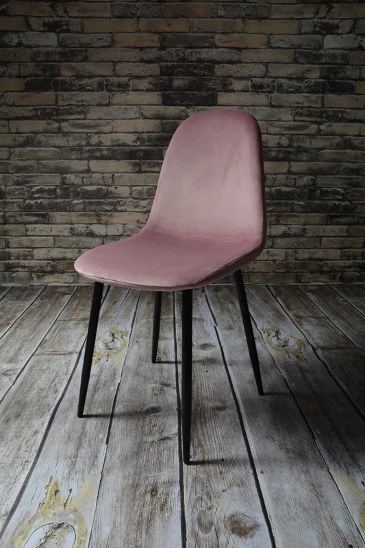 Dankor Design dsw veliūrinė kėdė, purvinai rožinė, juoda