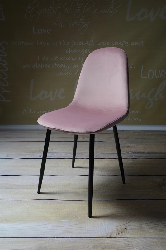 Dankor Design dsw veliūrinė kėdė, purvinai rožinė, juoda