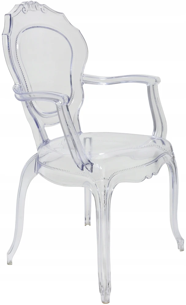Dankor Design GLAMOUR fotelis, baltas polikarbonatas