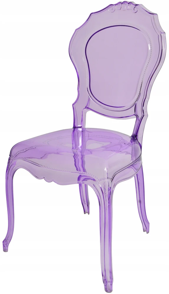Dankor Design GLAMOUR kėdė, polikarbonatas, skaidrus, gintaro spalvos