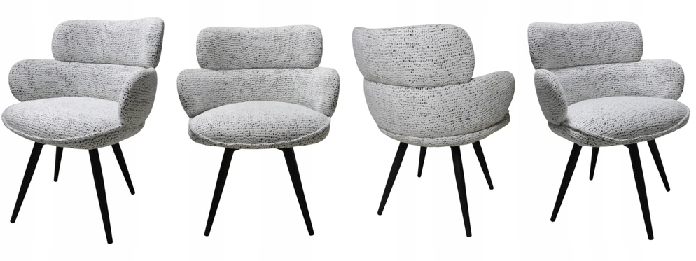 Dankor Design Medelin – modernus pasukamas fotelis, baltas-juodas