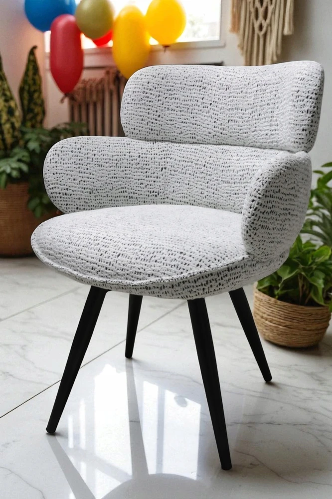 Dankor Design Medelin – modernus pasukamas fotelis, baltas-juodas