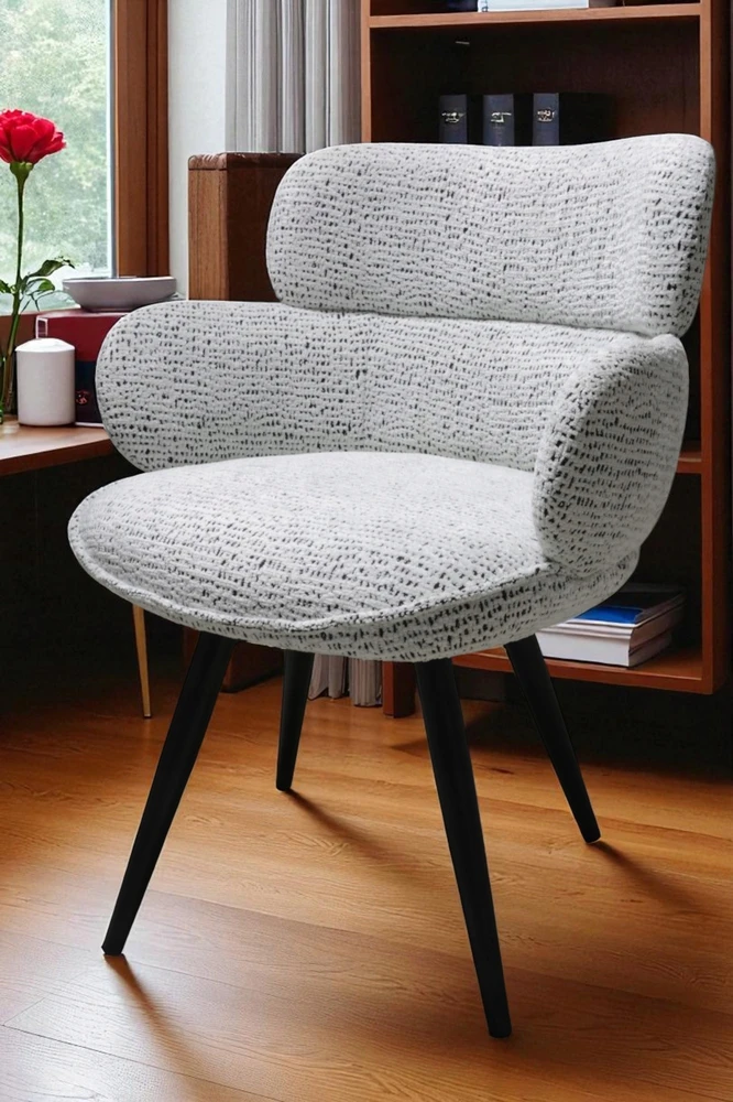 Dankor Design Medelin – modernus pasukamas fotelis, baltas-juodas