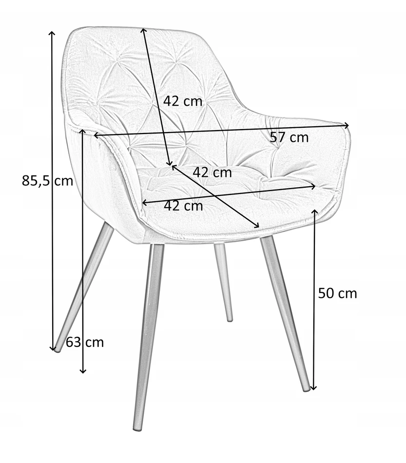 Dankor Design MINŠTA AKSOMINĖ KĖDĖ, FOTOLIS SVETAINEI, VALGOMAI, MODERNUS PALOFTAS, DYGTAS