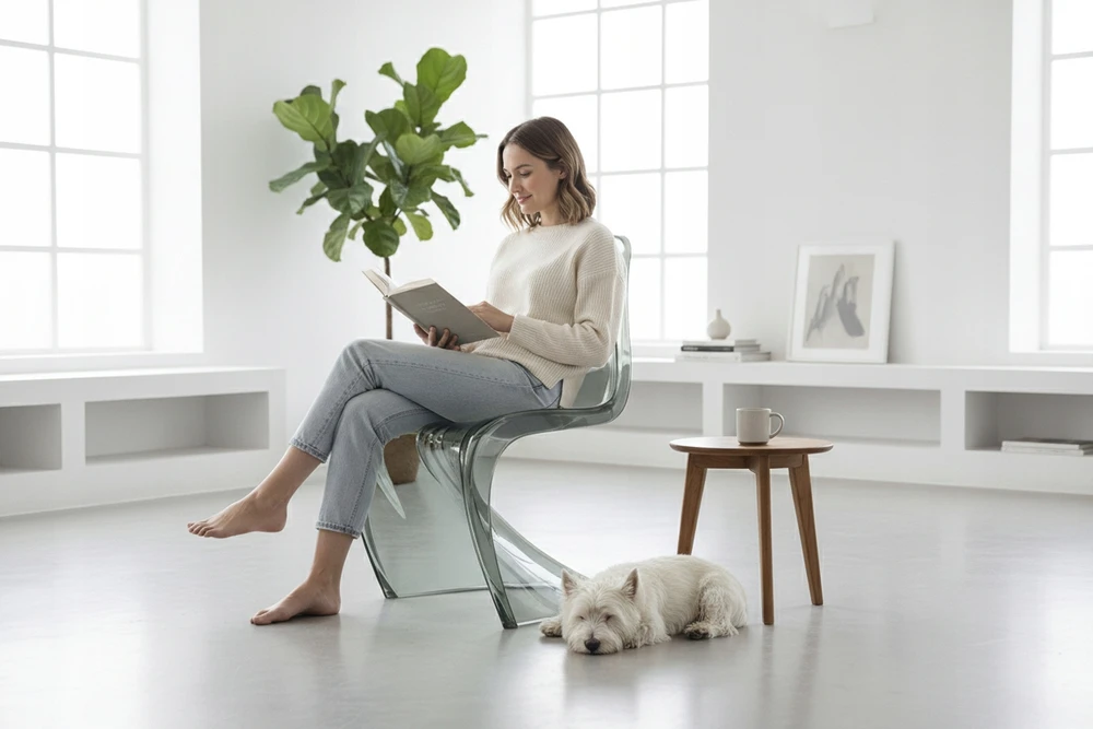 Dankor Design PAN kėdė Skaidri dūminė glamūrinė palėpė moderni glamūrinė svetainė HIT