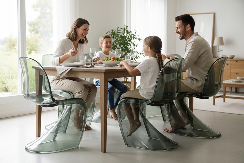 Dankor Design PAN kėdė Skaidri dūminė glamūrinė palėpė moderni glamūrinė svetainė HIT