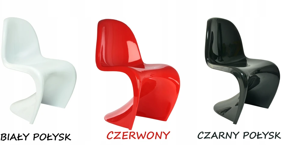 Dankor Design Panton kėdė, juoda GLOSS