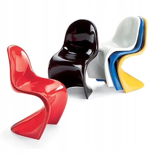 Dankor Design Panton kėdė, juoda GLOSS