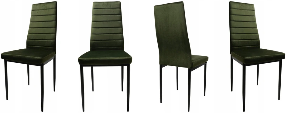 Dankor Design Rinkinys 6 Krzeseł Welur Žalias khaki Elegancja i Komfort HIT glamour HIT