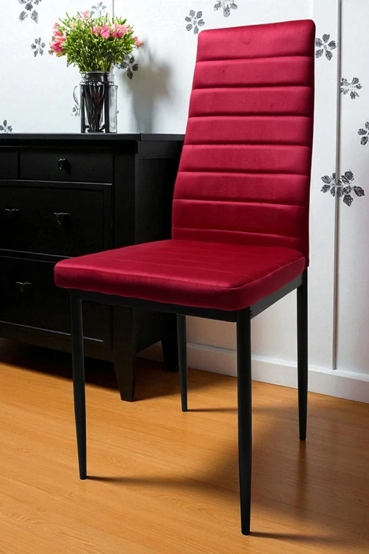 Dankor Design Rožinė ir raudona aksominė kėdė, elegancija ir komfortas HIT, modernus žavesys