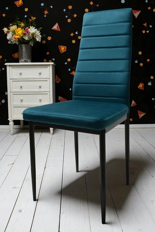Dankor Design Veliūrinė kėdė, jūros žalia, elegancija ir komfortas, spalvinga, moderni virtuvė