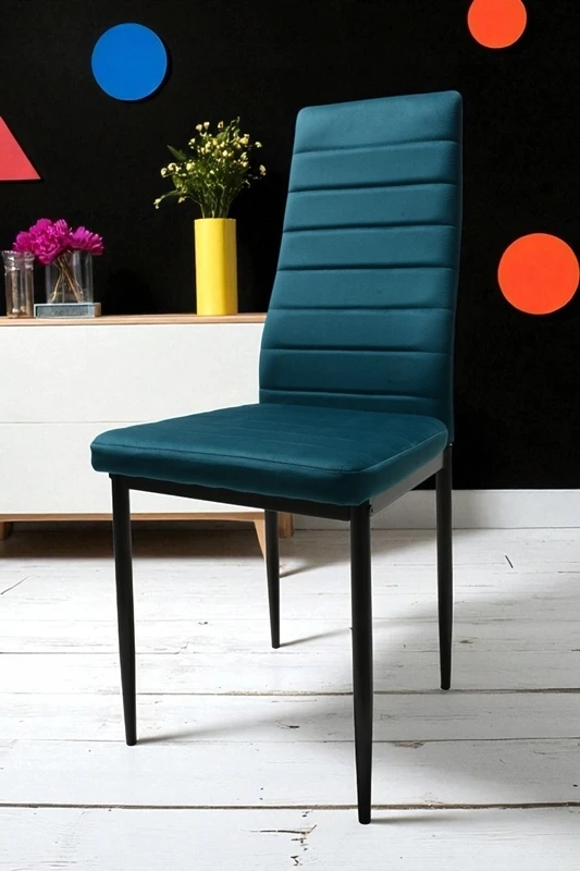 Dankor Design Veliūrinė kėdė, jūros žalia, elegancija ir komfortas, spalvinga, moderni virtuvė
