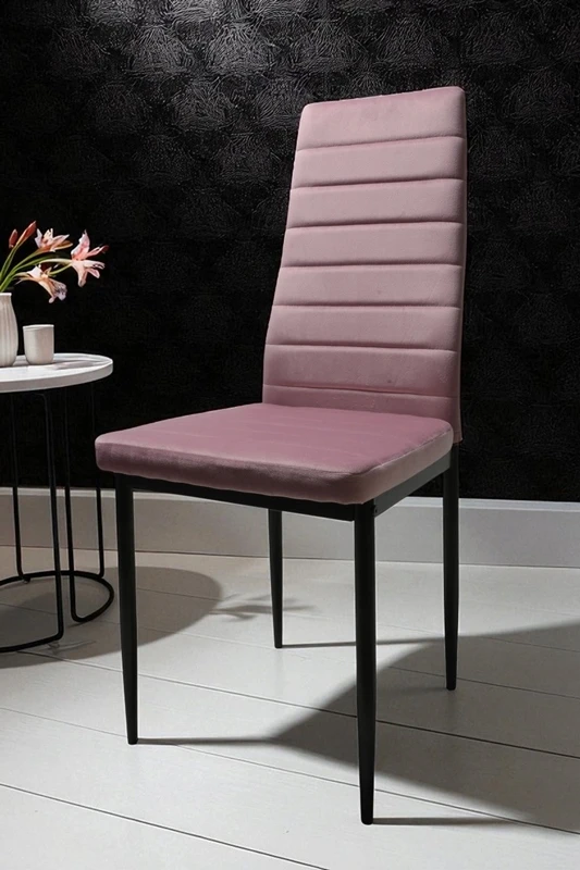 Dankor Design Veliūrinė kėdė Pudra rožinė Elegancija ir komfortas HIT glamūrinis palėpės modernumas