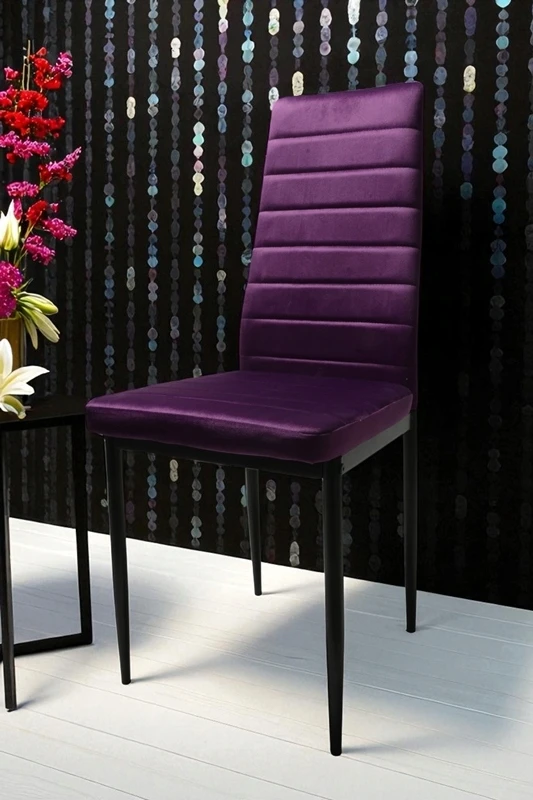 Dankor Design Veliūrinė violetinė kėdė Elegancija ir komfortas žavinga moderni svetainė HIT