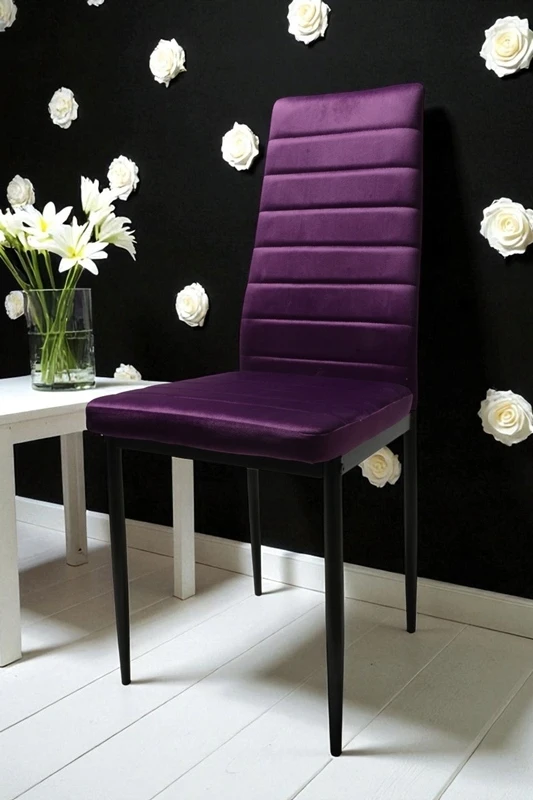 Dankor Design Veliūrinė violetinė kėdė Elegancija ir komfortas žavinga moderni svetainė HIT