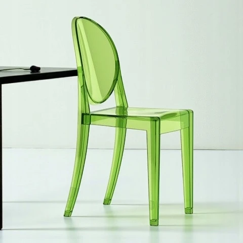 Dankor Design Victoria Ghost kėdė, žalia, skaidri, spalvinga, moderni, HIT loft