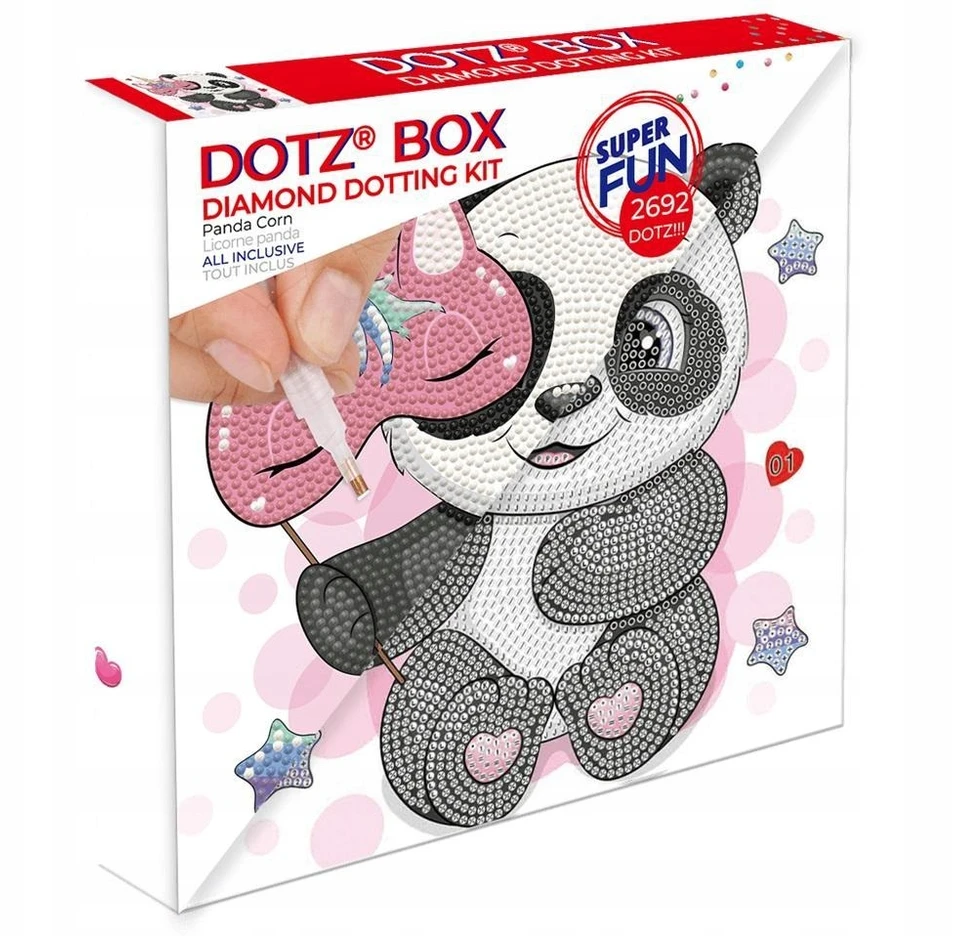 Diamond Dotz Dante Deimantinė mozaika Panda Corn, 22X22 cm