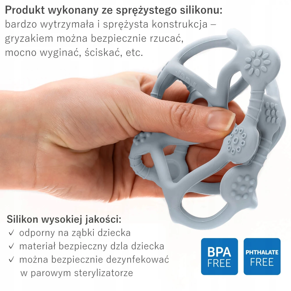 Dantis dantimis ir sensorinis kamuoliukas 2in1 REER
