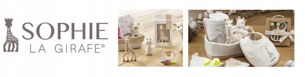 Dantų dygimo žaislas, sensorinė Sophie La Girafe, smėlio spalvos guma, ŽIRAFĖ