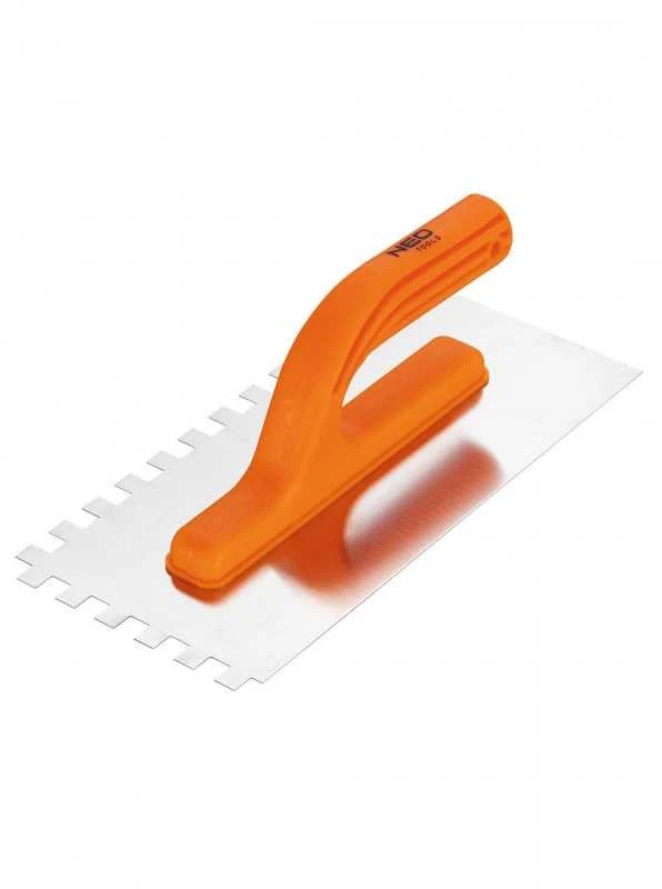 Dantyta mentelė NEO 50-202, 270 x 125 mm, 10 x 10 x 10 mm dantys, plastikinė rankena