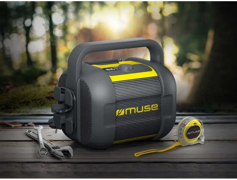 Muse | Jobsite Radio | M-968 BTY | 40 W | Atsparus vandeniui | Bluetooth | Belaidė jungtis | Portable | NFC features | Juodas/Geltona