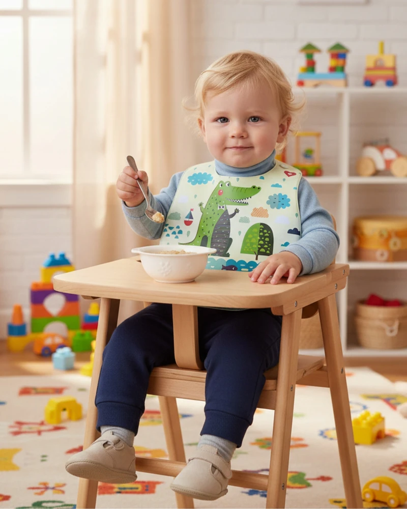 Dartomik 3 pakuotės CLEARANCE BIBS berniukui su VELCRO POCKET, dizainas be BPA