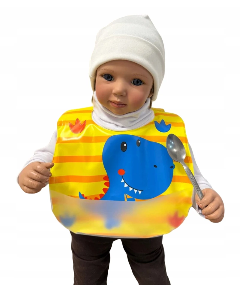Dartomik 3 pakuotės CLEARANCE BIBS berniukui su VELCRO POCKET, dizainas be BPA