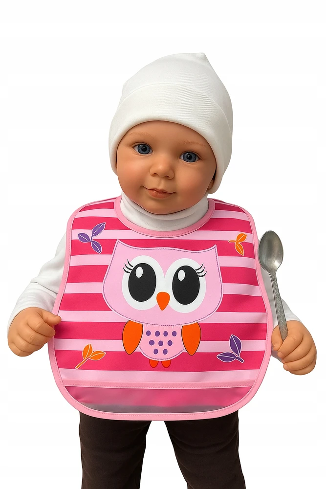 Dartomik 3 pakuotės CLEARANCE BIBS mergaitei su VELCRO POCKET BPA FREE raštais
