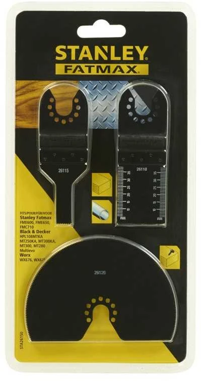 Priedų rinkinys Stanley STA26150-XJ; 3 vnt.