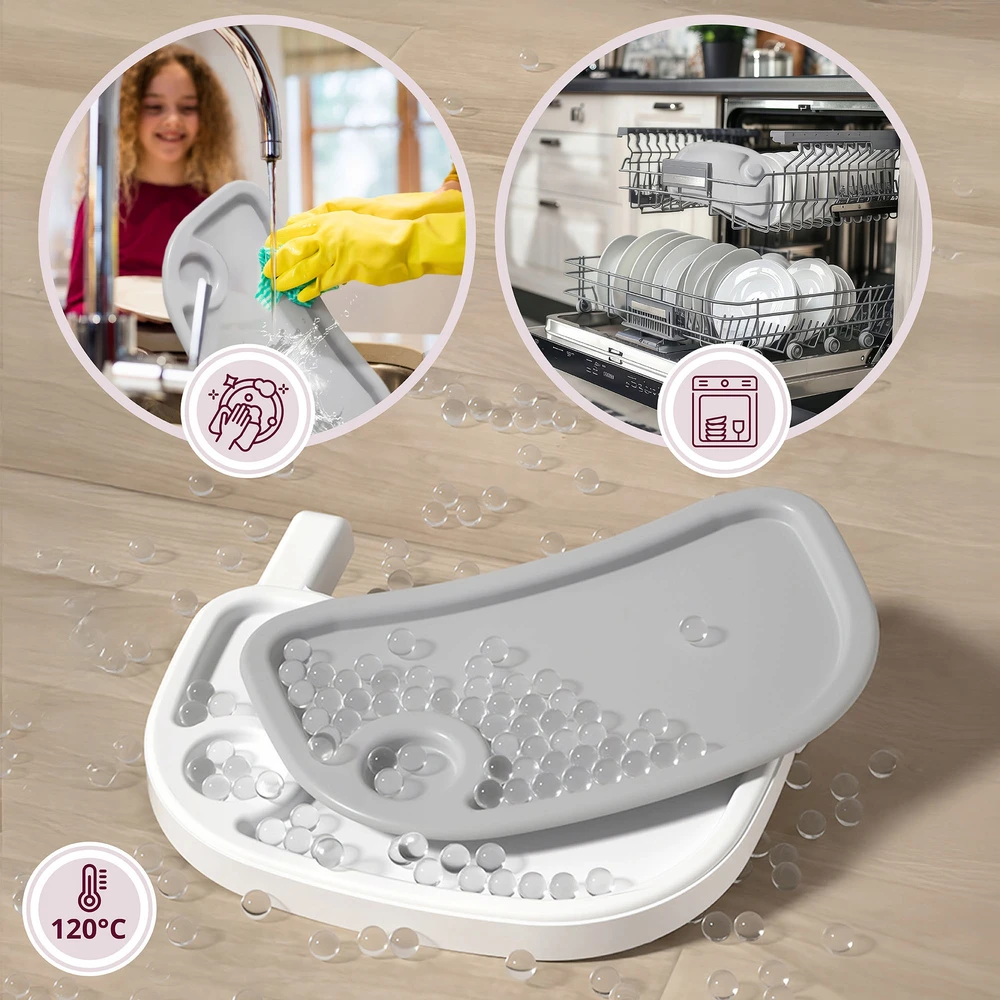 Daugiafunkcinė 2in1 reguliuojama maitinimo kėdutė su MOBY-SYSTEM padėklu