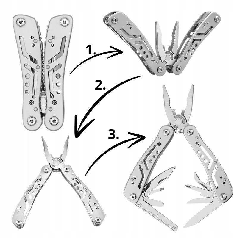 Daugiafunkcinis įrankis Multitool Juodas Ant 13 funkcijų Dominator Urban Combat, juodas