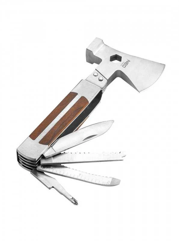 Daugiafunkcinis įrankis NEO 11 in 1: Raktas, Plaktukas, Peilis, Pjūklas ir kt.