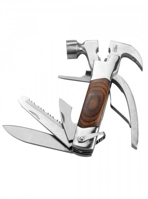 "neo tools" daugiafunkcinis įrankis, nerezová ocel, 13in1, nailoninis dėklas