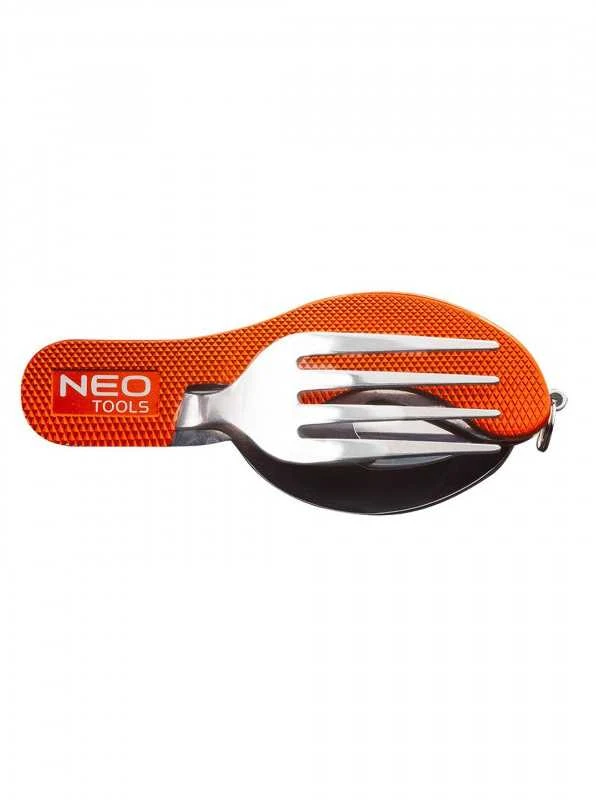 Daugiafunkcinis įrankis NEO 63-027 (peilis, šakutė, šaukštas, atidarytuvas)
