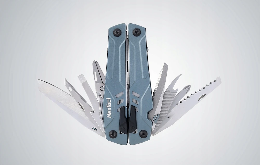 Daugiafunkcinis įrankis Nextool NE20045 15 in 1 + bit set - mėlynas