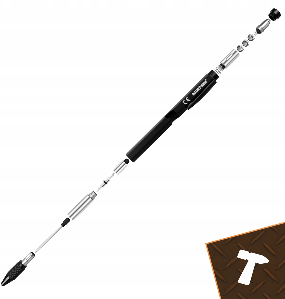 Bigstren Multifunctional pen - juodas 9-in-1 Bigstreen