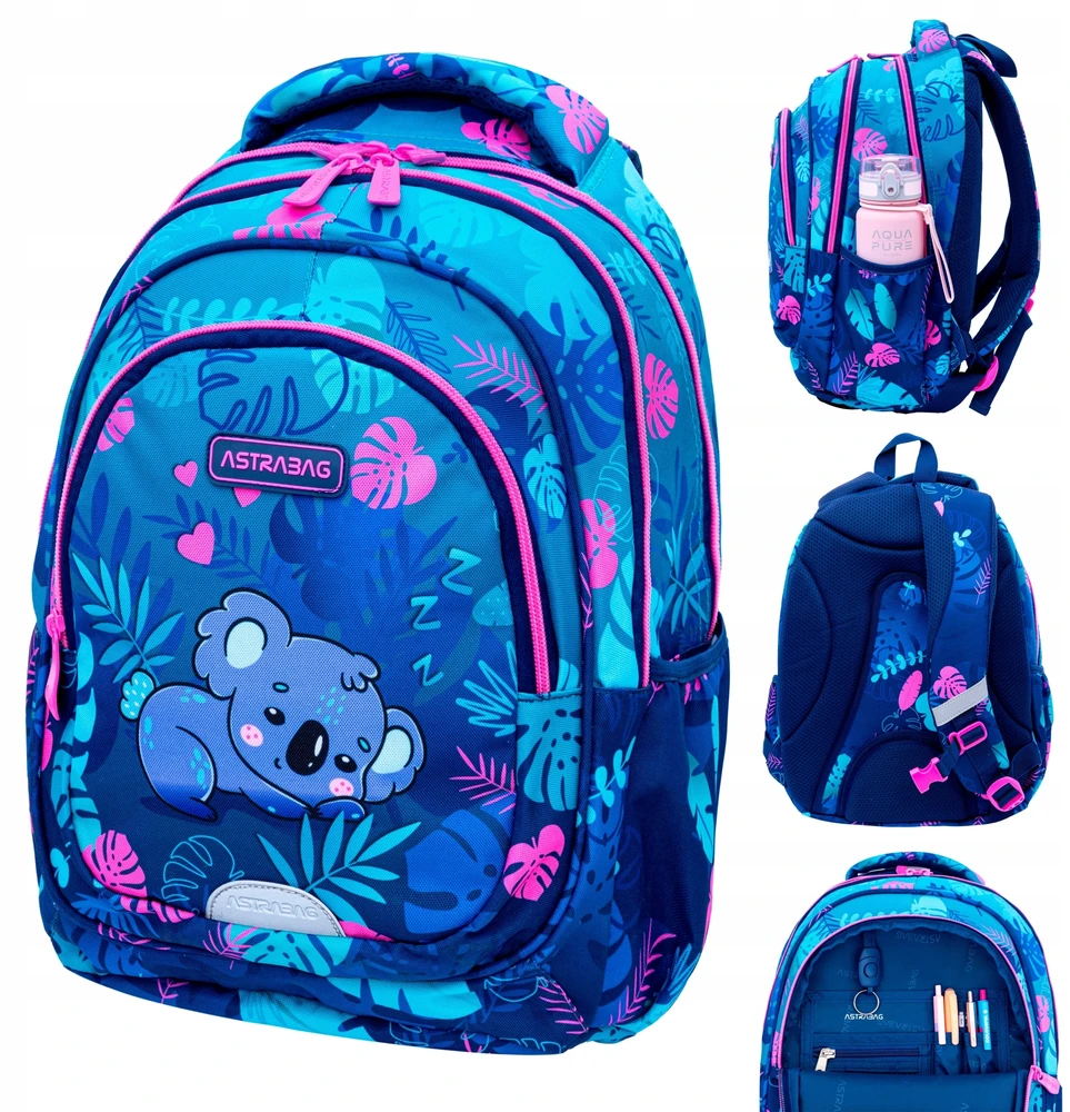 Daugiaskyrė mokyklinė kuprinė AstraBag Sweet Koala AB330, 20 l (A4)