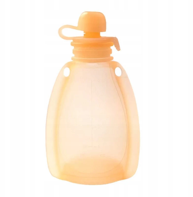 Daugkartinio naudojimo silikoniniai kūdikių maisto maišeliai 120 ml, be BPA