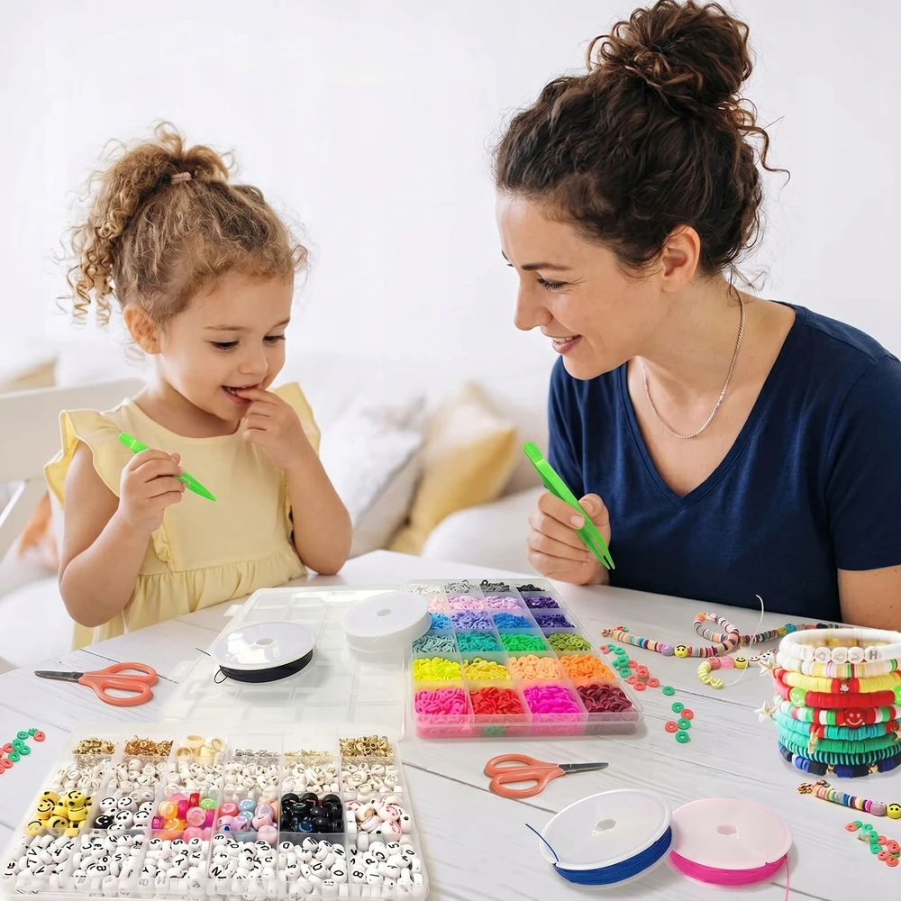 daza kids DYI RINKINYS APYRANČIŲ GAMINIMUI KAROLIUKAI APYRANKĖMS DARYTI 7300 vnt.