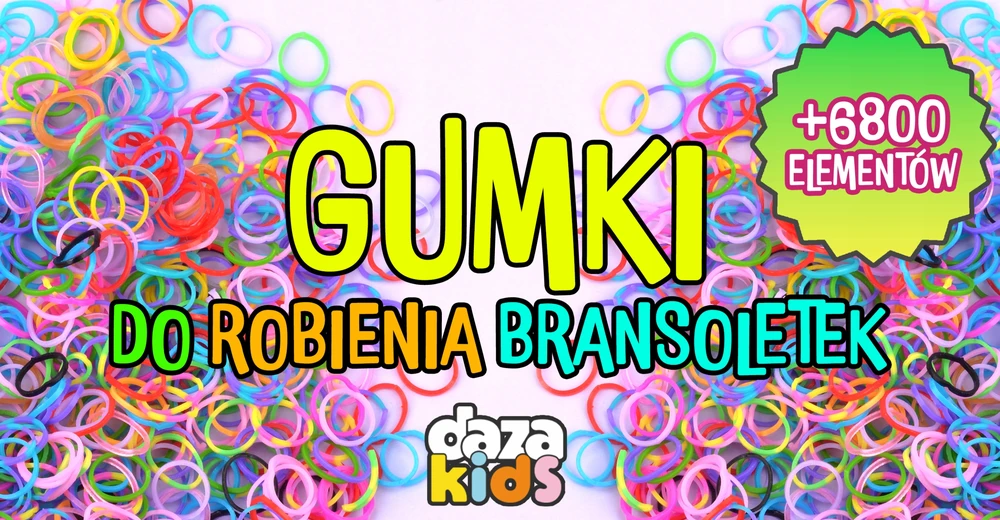 Daza Kids GUMĖS APYRANKĖMS GAMINT DIDELIS XXL 6800 ELEMENTŲ RINKINYS VAIKAMS