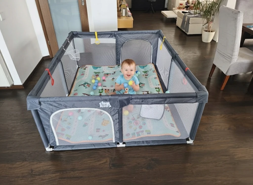 Daza Kids KOJEC DLA DZIECKA DZIECI 150x180 PREMIUM GRUBA MATA PIŁKI UCHWYTY + KREPŠYS