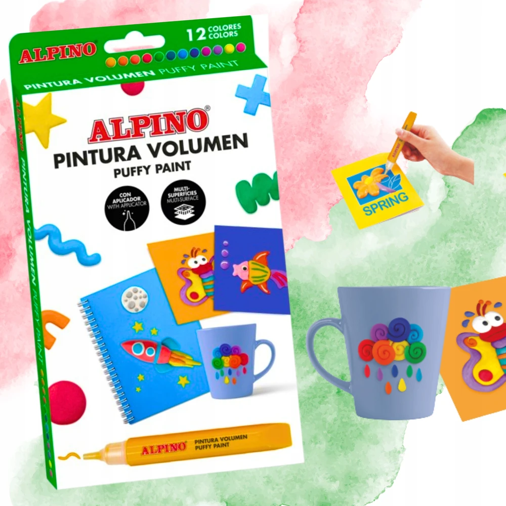 Dažai 3D ALPINO Crea+ 12sp