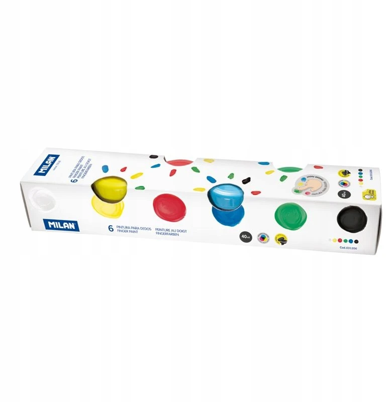 *Dažai 6sp piešti pirštais 40ml 31206 MILAN/12