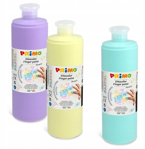 Dažai piešimui pirštais Primo, mėlynos spalvos, 750 ml