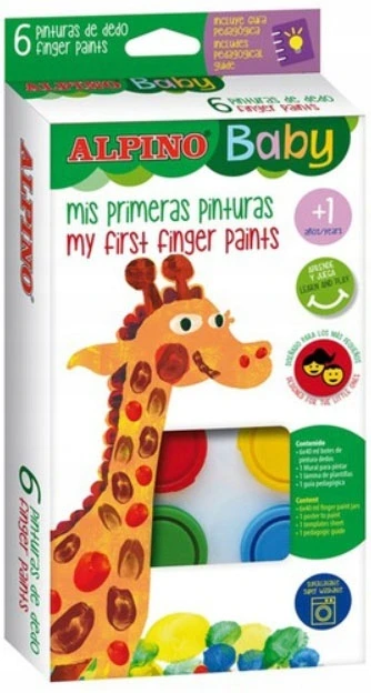 Dažai piešti pirštais ALPINO Baby 6sp